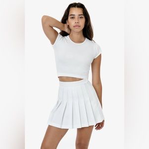 American Apparel white tennis skirt